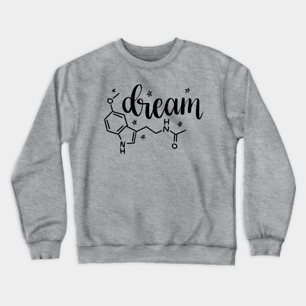 Dream Melatonin Molecule Structure Crewneck Sweatshirt by the-bangs